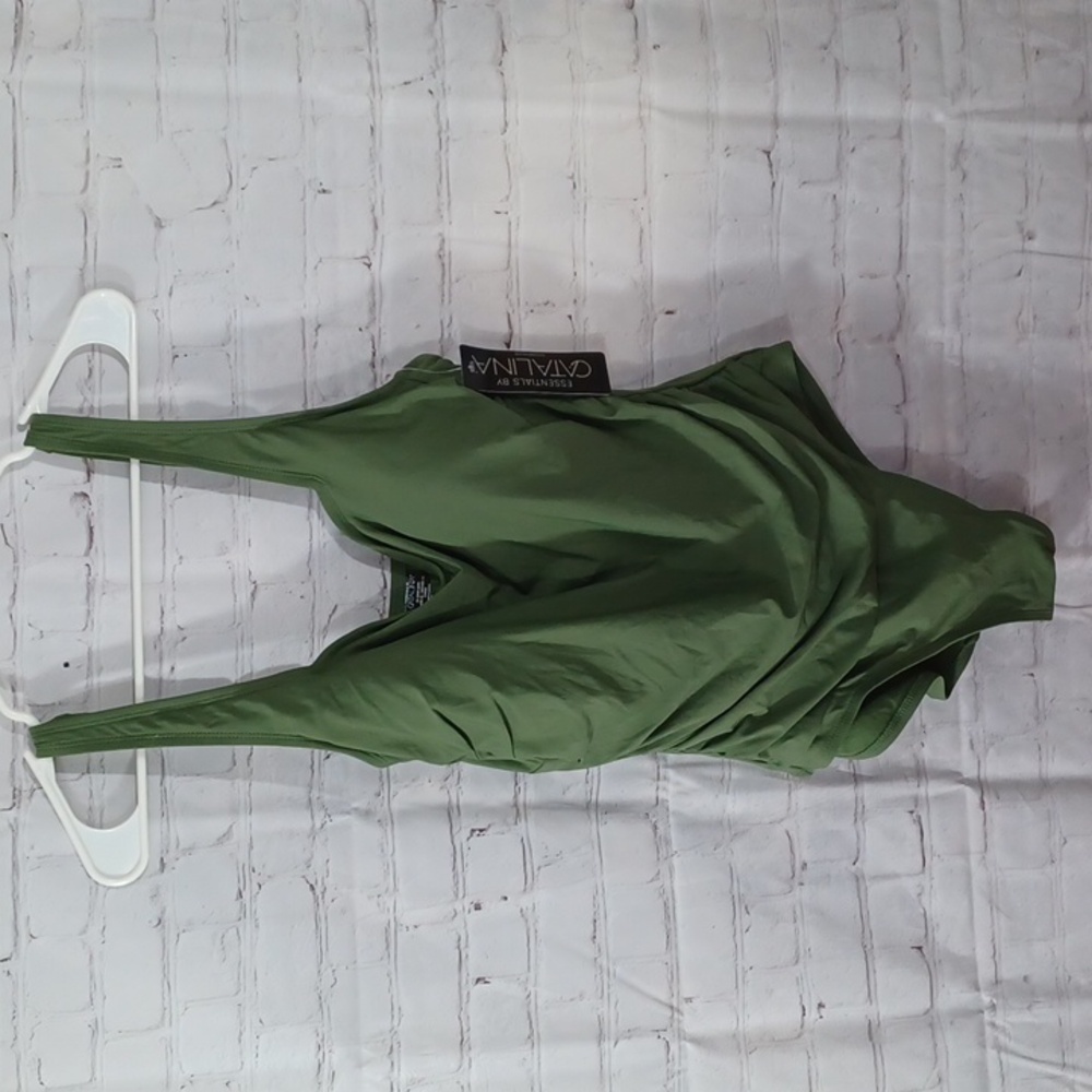 Womans Catalina Green Slimming Bathing Suit 2XL 20W-22W NWT